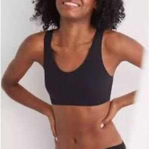 Aerie SMOOTHEZ Padded Scoop Bralette in Black (Size L D)